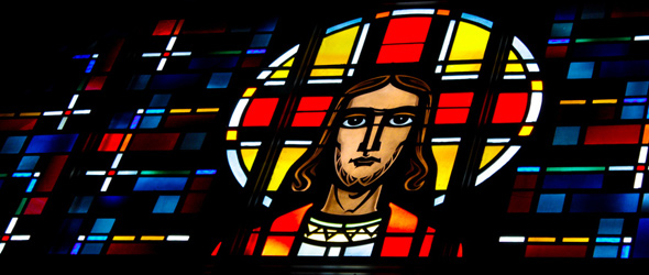 Stained Glass window at Our Savior's in La Crosse